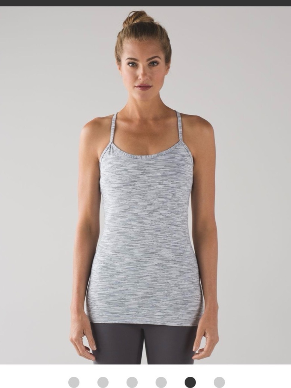 Lululemon Power Y Tank Space-Dye Shelf Bra Tank Top Nulu